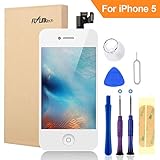 🥊【Komplettes Display Ersatz Set】Alle zubehörteile werden geliefert für iphone 5 display reparaturset. Es beinhaltet einen Retina-Bildschirm inklusive Glas, LCD, Touchscreen, ein hochpräzises Werkzeugset.