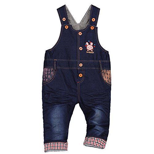 Wawoo®Unisex Baby Soft Denim Dungarees Overalls Toddlers Jeans Jumpsuits Playsuit Romper Outfits Pants Kids Infant Bodysuits Trousers Girls Boys 6 9 12 18 24 36 Months
