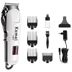 Kemei Original KM-809A Hair Trimmer for Men (White)