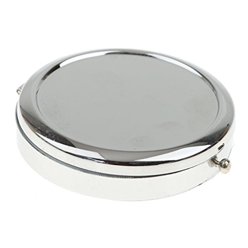 Stilvolle Kompakte Runde Metall Pille Kastenkasten Organisator 3 Fach - 7