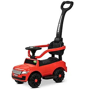 Baybee Rover Pro Ride on Kids Car, Baby Push Ride on Car with Music, Horn, Led Light & Push Handle | Kids Baby Toys Big Car | Ride-on Push Baby Car for Kids to Drive 1 to 3 Years Boys Girls (Red)