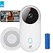 Price comparison product image Wireless Video Doorbell Camera with Chime & Battery 960P HD Smart Waterproof CCTV Home Security WiFi Surveillance Two Way Talk IR Night Vision Sensor 156° Viewing Angle Cloud Storage & APP Control
