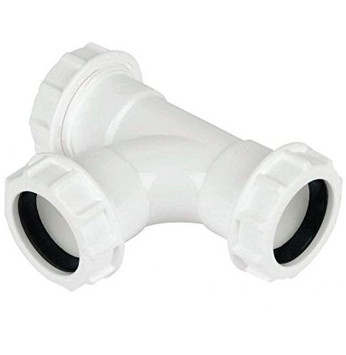 floplaststeckanschluss für Abflussrohr 32 mm Kompression Abfall Tee – weiß