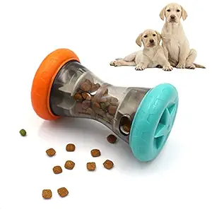 Dog Interactive Chase Toys,Slow Feeder,Treat Dispensing Puzzle Toys for Dogs and Cats,Perfect Alternative to Slow Feeder Dog Bowls to Improves Pets Digestion, Barbell-Shaped Dog Toys