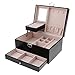 Produktbild IPOTCH Mehrschichtiges Schmuck Box Schmuckkästchen Schmuckschatulle Aufbewahrung - Geschenk für Damen - Schwarz