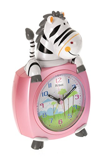 Mebus Quarz-Kinderwecker Zebra pink 26637