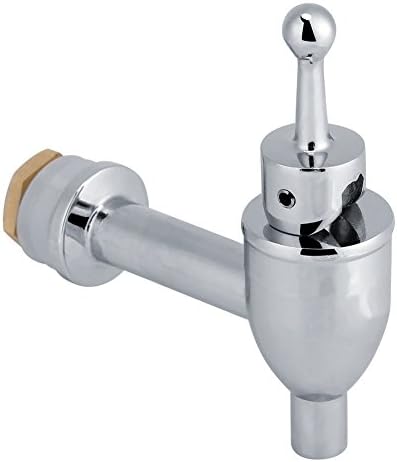 QuiCi Copper Spigot Tap Faucet for Home Brew Barrel Fermenter Wine Beer Beverage Juice Dispenser Spigot Drink Fridge Kegs (Silver)