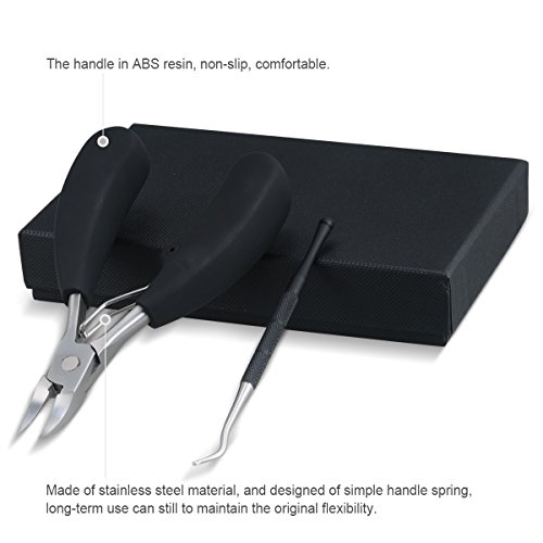 Nagelzangen & Excavator Set, Breett Pediküre Maniküre Werkzeug Für Dicke Eingewachsene Nägel Mit Box - 2