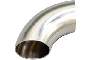 RCCT 1,75 Zoll Edelstahl Rohrbogen 90 Grad – SS304 Mandrel Bend Ø45mm – Auspuff Schweißbogen – Poliert – 1.75" Exhaust Elbow(90Degree, 1.75Inch(1,75 Zoll))