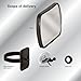 Lina M.® baby mirror for Group 0+ infant carrier car seats and Group 0-3 rear-facing car seats, to monitor your child on the back seat, with two attachment variants (attachment to the headrest or the rear window). Size of mirror: 155 x 95 mm. Lina M.® back-seat mirror exclusively at AMAZON