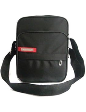 Herren Schultertasche Messenger Bag Schwarz
