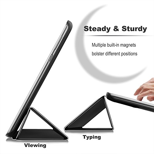 ELTD Huawei MediaPad M3 Lite 10 Hülle Case – Ultra Schlank Smart Cover Tasche Schutzhülle Case Für Huawei MediaPad M3 Lite 10 mit Standfunktion, Schwarz - 4