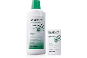 ISDIN Bexident Fresh Breath Uso Diario Colutorio y Spray con CPC + Cymenol, Aliento fresco en 24h, Pack ahorro, Spray 15ml + Colutorio 500ml, El embalaje puede variar
