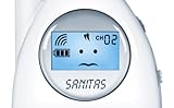 Sanitas SBY 79 Babyphone, analoges Babyphone mit strahlungsarmer und energieeffizienter Übertragung, Weiß / Grau - 3