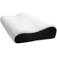 IDITRI EXPORT Memory-Foam-Pillow-Orthopedic-Pillow-for-Neck-Pain-Cervical-Contour-Memory-Foam-Pillow-Orthopedic-Pillow-for-Neck-Pain-Orthopedic-Contour-Pillow-Support (Black)
