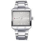 Easy Go Shopping Square Quartz Waterproof Watch Herrenuhr Wilde Freizeituhr (Color : 1)