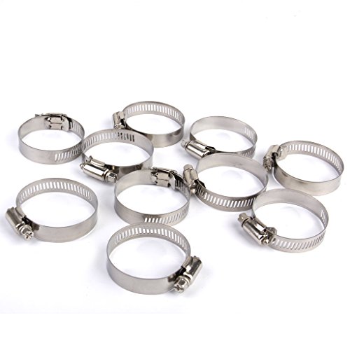 10pcs Einstellbar Kraftstoff Benzin Rohr Schlauchschellen Aus Rostfreiem Federklemme 27 51mm - 4