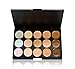 TimeSong Professional 15 Colors Contour Face Cream Makeup Concealer Palette + Makeup Powder Brush