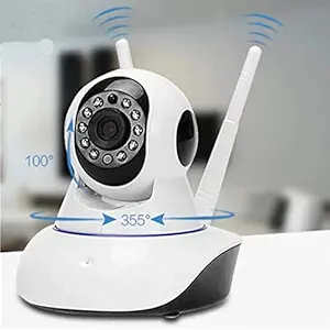 ABYAT WiFi Wireless IP01A HD Night Vision CCTV IP Security Camera Two Way Communication Supports SD Card WiFi Wireless HD IP Security Camera CCTV, Supports Upto 128 GB SD Card, Dual Antenna