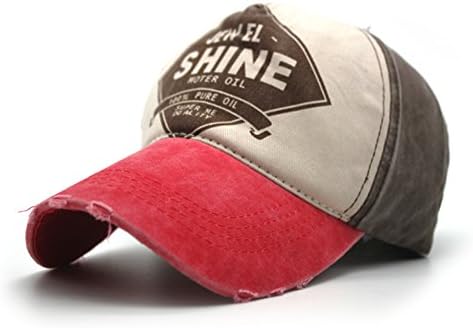 JEDVOO Vintage Adjustable Cotton Snapback Unisex Baseball Cap Trucker Cap Distressed Gas Oil Print Baseball Hat Sport Cap