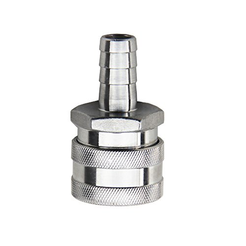 UP100 304 Stainless Steel Quick Disconnect Set Home Brew Fitting Connector Homebrewing (QD Female1/2 Barb) by UP100Ã'Â®