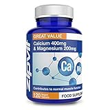 Calcium 400mg and Magnesium 200mg | 120 Tablets | Vegetarian and Vegan | 4 Months Supply