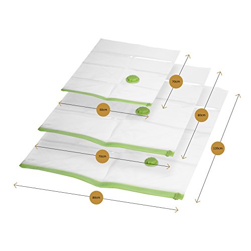 Amazy Vakuumbeutel (15 Stück | 3 Größen) – Zur platzsparenden und luftdichten Aufbewahrung von Kleidung, Bettwäsche und anderen Textilien - 3