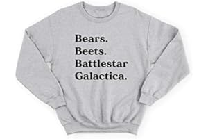 Sanfran Clothing Bears Beets Battlestar Galactica Funny Office US TV Show Dwight Schrute Michael Scott Jumper Sweater