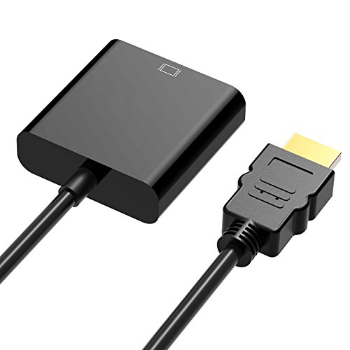 Patuoxun 1080P HDMI auf VGA Kabel Adapter – PC Laptop DVD HDTV Power-Free (Schwarz) - 4