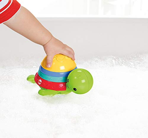 Fisher-Price Ma Tortue pour Le Bain jouet flottant pour permettre à bébé de s'amuser à empiler, filtrer et verser de l'eau, dès 6 mois, DHW16 – Image 5