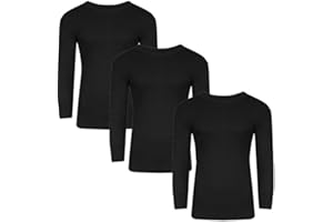 ANZEE DISCOVER THE NEW YOU Anzee T-shirt thermique à manches longues unisexe pour enfants Ultra chaud pour sports de plein air Course à pied Unisexe