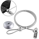 Ordinateur portable câble antivol avec câble de sécurité Mot de passe et base pour ordinateur portable, MacBook, iPad, vélo
