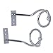 Silver Chrome Voile Swag Creator Scarf Holder Pair