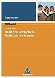 Image de Junge Dichter und Denker: Texte.Medien: Balladen verstehen - Balladen vortragen: Arbeitsheft