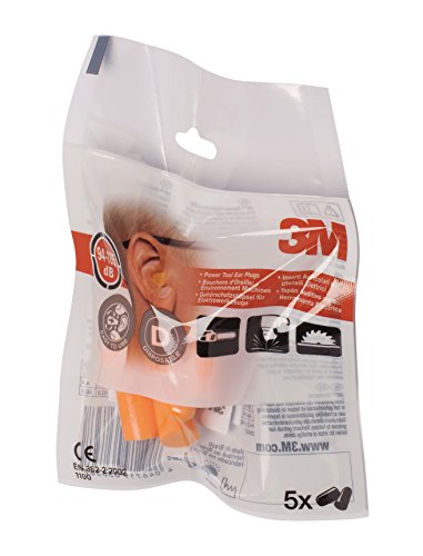 3M Gehörschutzstöpsel für Lärmpegel bis 105 dB, orange, 1100C5 - 2