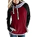 Produktbild MEIbax Damen Herbst Langarm Hoodie Pullover Button Top Sweatshirt Rollkragenbluse Oberteile Tunika
