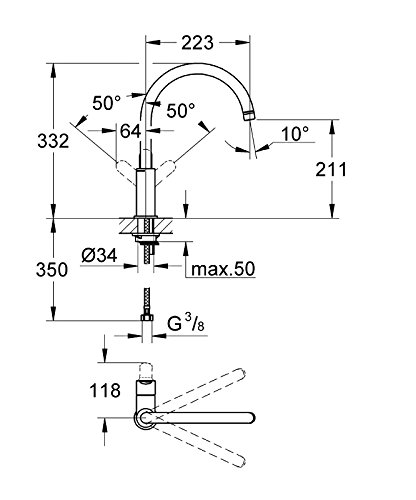 GROHE Start Edge Spültischbatterie 31369000 - 3