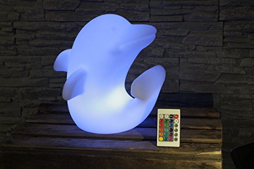 Preisvergleich Produktbild Arnusa Oasis Lights Delphin Kinderlampe PL110 LED Leuchte Nachtlicht Nachttischlampe Tischlampe
