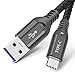 Price comparison product image USB C Cable, iMangoo 2M / 6.6FT Durable Nylon Braided USB C to USB 3.0 Data Sync Charging Cable for Apple Macbook Oneplus 6 5T Samsung Galaxy S8 Plus Sony Xperia XA1 Ultra Xiaomi 5 Oppo Find X Moto Z2 Play Black