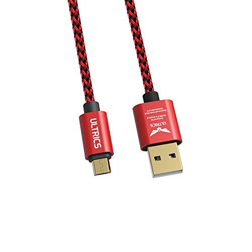 ULTRICS® Micro USB Kabel [3M – 9FT] Nylon geflochtenes Aufladeeinheits-Kabel Tangle geben Synchronisierungsauflade USB-androides Aufladeeinheits-Blei für Samsung-Galaxie, Sony, Nokia, Microsoft, Motorola, Kindle, Nexus, Huawei, LG, Xiaomi, OPPO – Lebenszeit-Garantie, Geld frei Zurück Garantie - 3