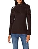 Stehkragen Geographical Norway Damen Sweatshirt Talmud Lady Half Zip, Braun (DARK BROWN), Gr. Medium (Herstellergröße: 2)