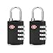 Produktbild TSA Lock Reiseschloss Zahlen FOXAS Zahlenschloss 4-Stellige Zahlenkombination TSA Reiseschloss Gepäckschloss Kofferschloss 2-teilig(Schwarz)