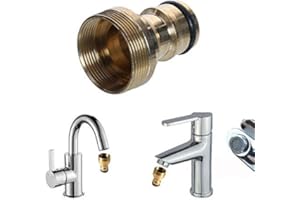 SBYMX Connecteur de robinet de cuisine universel - Adaptateur de tuyau - Raccord de tuyau - Adaptateur de connecteur d'eau pour robinet de jardin de cuisine