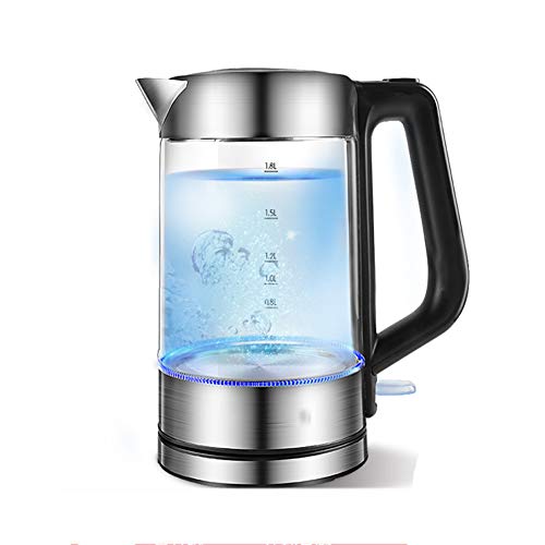TD Verre lectrique Bouilloire Mnage Transparent Entirement Automatique Bouilloire lectrique Bouilloire en Acier Inoxydable Bec en Acier Inoxydable Haute Borosilicate Poigne Anti-chaudage