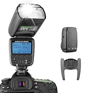 Neewer Wireless Flash Speedlite for Canon Nikon Sony Panasonic Olympus Fujifilm and Other DSLR Cameras with Standard Hot Shoe, with LCD Display, 2.4G Wireless System and 15 Channel Transmitter (NW580)