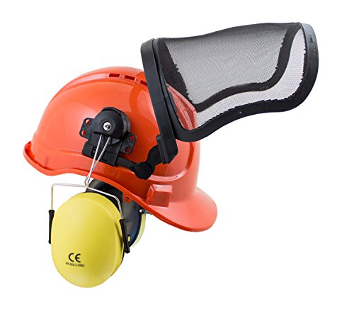 BITUXX® Forstschutzhelm Arbeitsschutzhelm Sicherheitshelm Helm Bauhelm Schutzhelm mit Visier Gesichtsschutz und Gehörschutz - 2