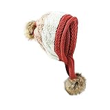 NPRADLA 2018 Mütze Damen Winter DREI Ball Strickmütze Warmer Gehörschutz Plus SAMT Hut(One Size,Orange)