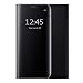 Produktbild LeeACC Galaxy A7(2018)/A750 Spiegel Hülle,Spiegel Schutzhülle Flip Handy Case mit Standfunktion Mirror Clear View Flip Case Kunstleder Tasche im Bookstyle Case für Galaxy A7(2018)/A750, Schwarz