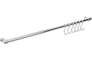 Metaltex 350305010 Lonardo relinglist 58 cm, med 6 krokar