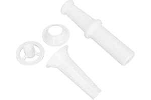 Ladieshow Wurstfülltrichter für #7 Fleischwolf, Fleischwolf Befestigung Wurstpuffer Füllrohre Trichter Düsen Ersatzteile Füllrohre Mit Trichteraufsatz und Food Pusher